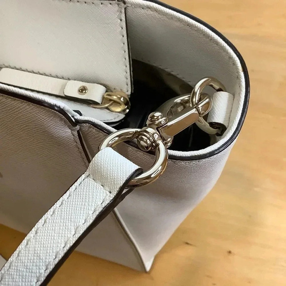 KATE SPADE Bright White Large Saffiano Leather Satchel - Picture 13 of 16